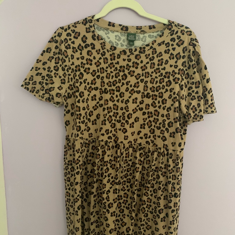 Cheetah print babydoll dress